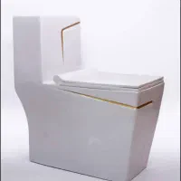 توالت فرنگی نوار طلایی سایز بزرگ