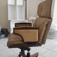 صندلی مدیریتی چرم و چوب|مبلمان اداری|کرج, عظیمیه|دیوار