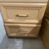 فروش تخت 2نفره همراه با 2عدد پا تختی و میز ارایش|تخت و سرویس خواب|آبادان, |دیوار