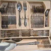سرویس قاشق چنگال قدیمی stainless steel German|ظروف سرو و پذیرایی|مشهد, حسابی جنوبی (شهرک غرب)|دیوار