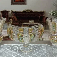 کشکول و آجیل خوری کریستال طلایی بوهیما ط|ظروف سرو و پذیرایی|تهران, نیروی هوایی (پیروزی)|دیوار