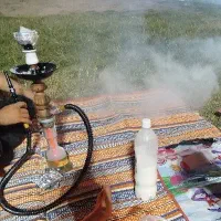 قلیون با چوب گردو