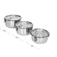 ظرف غذای ۳ عددی استیل قفل دار یونیک ظرف نگهدارنده|حراج|سنندج, |دیوار