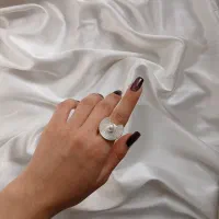 انگشتر مینیمال آبکاری نقره|بدلیجات|قم, نیروگاه|دیوار