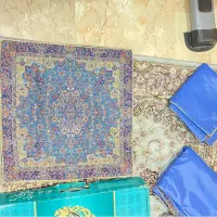 ست هفت تکه ترمه حسینی یزد|پرده، رانر، رومیزی|تهران, سردارجنگل|دیوار