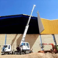جرثقیل هفت تن دکل بلند سبک و سنگین خاور ده تن سبد|خدمات حمل و نقل|اصفهان, آبشار|دیوار
