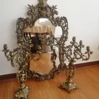 آیینه شمعدان برنز