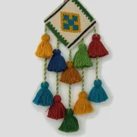 دیوار کوب دستبافت پشمی