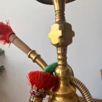 قلیان تنه برنج ارتفاع بلنددرحدنوو یک قلیان چوبی|صنایع دستی و سایر لوازم تزئینی|تهران, شهر زیبا|دیوار