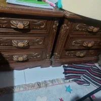 دوعددتخت خواب دونفره،،شامل، دراورباآینه،دوپاتختی|تخت و سرویس خواب|بومهن, |دیوار