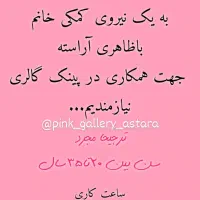 نیازمند فروشنده خانوم