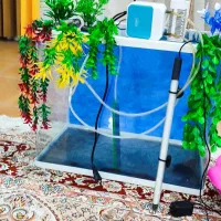 آکواریم شیشه خم با تمام وسایل