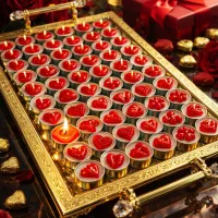 شمع  لاکچری قلبی میکس دست ساز