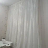 پرده حریر ساده یا آستری پرده گل دار وپرده سورمه|پرده، رانر، رومیزی|شاهینشهر, عطار|دیوار