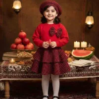 ست سه تکه یلدایی دخترانه،بلوز تک