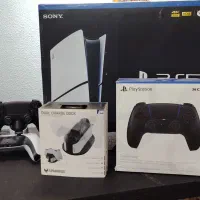 ps5 slim digital دو دسته همراه پایه شارژر در حد نو|کنسول، بازی ویدئویی و آنلاین|شاهینشهر, مسکن مهر|دیوار
