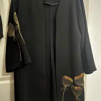 مانتو مشکی جلو باز سایز ۱ (مناسب سایز۳۸تا۴۰)