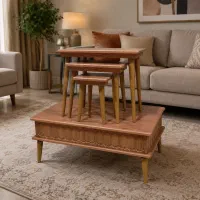 جلو مبلی و عسلی آرژان چوب تمام MDF وکیوم