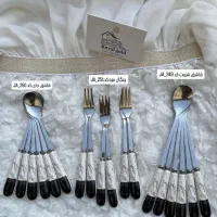 قاشق چنگال دسته سرامیکی|ظروف سرو و پذیرایی|بوشهر, |دیوار