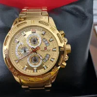 ساعت مچی مردانه طلائی نیوی فورس مدل nf9165