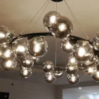 لوستر حبابی مدرن مدل مولکولی در حد نو ۲ عدد