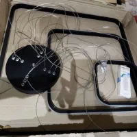 لوستر مدرن مربع ای سقفی سه تایی جنس فلزی|لوستر و چراغ آویز|تهران, تاکسیرانی|دیوار