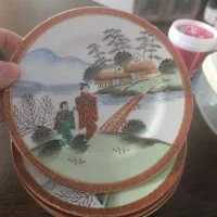 خیار خوری بشقاب ژاپنی قدیمی آنتیک