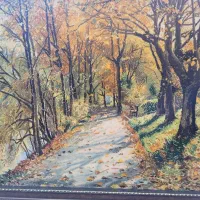 تابلو فرش دستبافت چله ابریشم منظره|تابلو فرش|تهران, سلسبیل شمالی|دیوار