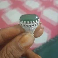 انگشترعقیق یمن سبزحسینی ب ضمانت|جواهرات|زابل, |دیوار