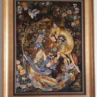 تابلو فرش دستبافت ابریشمی استاد میر نظامی