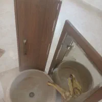 دوتا شیر روشویی و اشپزخانه طلایی و نقره ای