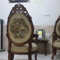 مبل سلطنتی دو رویه چوب گردو ۹نفره