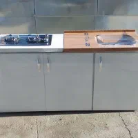 کابینت یک مترو نیم با سینک و گاز دوشعله|مصالح و تجهیزات ساختمان|چهاردانگه (تهران), |دیوار