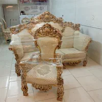 مبل سلطنتی مدل پنجه شیری همراه با جلو مبلی عسلی|مبلمان خانگی و میز عسلی|تبریز, |دیوار