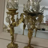 یک جفت شمعدان برنز