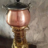 مسی دکوری یلداقابلمه و چراغ خوراک پزعلاالدین نفتی