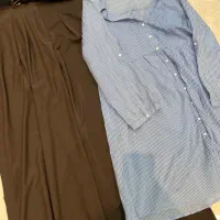 شلوار بگ کرپ الیزه و مانتو شومیزی نخ پنبه