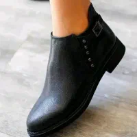 نیم بوت چرم زنانه