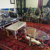 مبلمان استیل ۹نفره بهمراه میز ناهارخوری