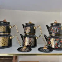 کتری قوری دسته طلا