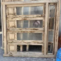 درب و پنجره چوبی با قدمت بیش از صد و پنجاه سال|کلکسیون اشیاء عتیقه|گرگان, |دیوار