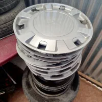 رینگ فولادی و لاستیک سایز 14با قالپاق نو نو|قطعات یدکی و لوازم جانبی|فارسان, |دیوار