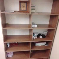 کتابخانه ام دی اف روکش چوب