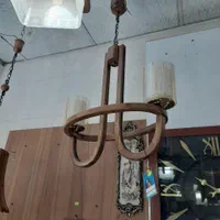 لوستر چوبی مدل سوگول|لوستر و چراغ آویز|کرج, شاهین‌ویلا|دیوار