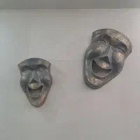 دیوارکوب مینیمال هنری طرح صورتک