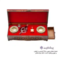 جعبه کادویی زعفران نبات چوبی داخل جیر مدل 05