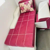 مبل ۷ نفره چوب و پارچه|مبلمان خانگی و میز عسلی|بندر دیر, |دیوار