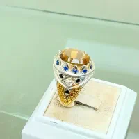 انگشتر سیترین مخراج کاری