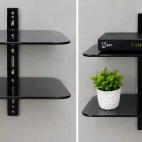 شلف شیشه ای دیواری