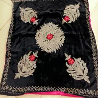رومیزی مخمل سوزن دوزی قدیمی
